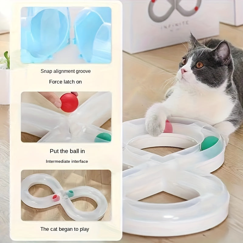 Interactive Cat Turntable Toy Track Ball for Play and Boredom Relief