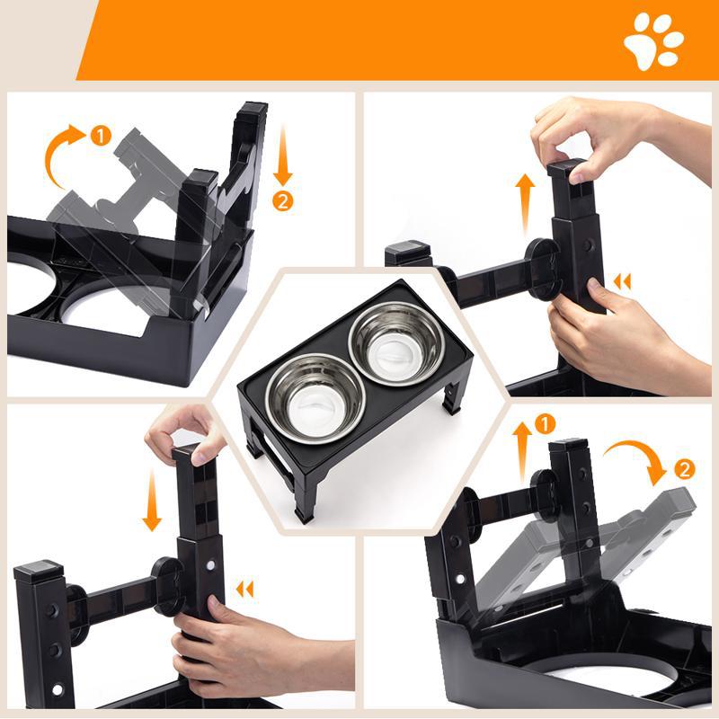 Elevated Pet Feeding Bowl Neck Protection Anti-Tumble for Medium and Large Dogs