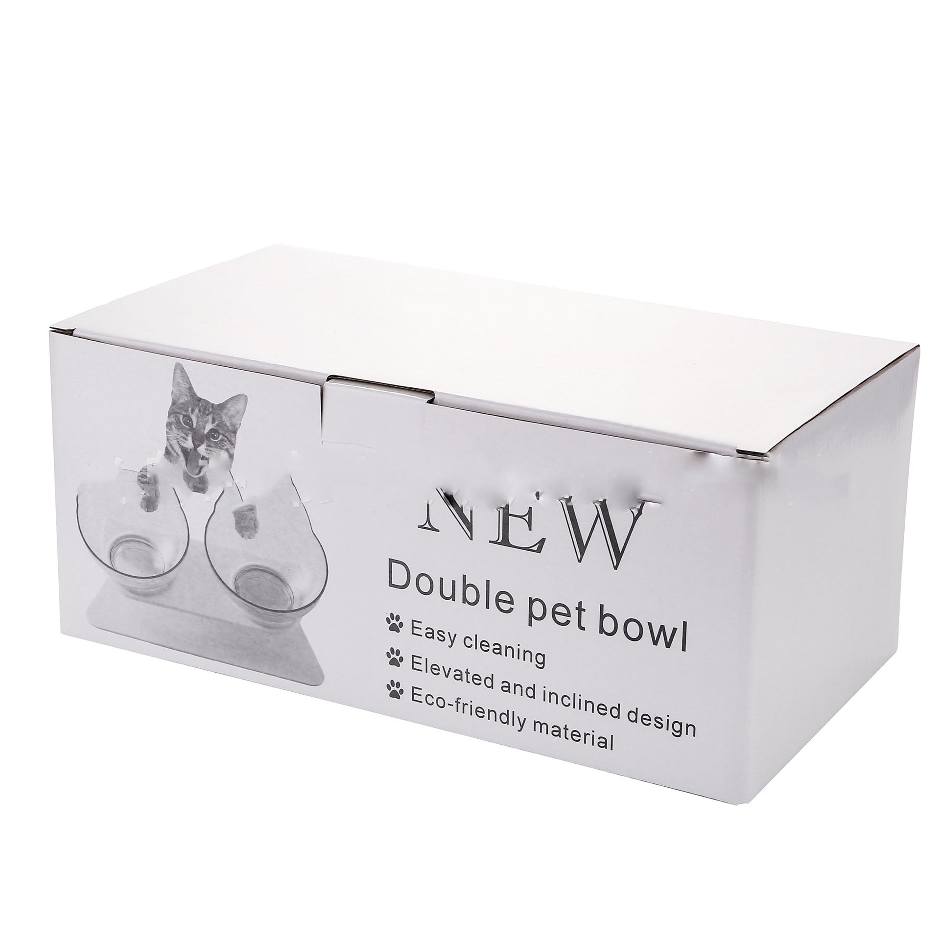 Non-Slip Raised Pet Double Bowl Food Feeder Cervical Protection