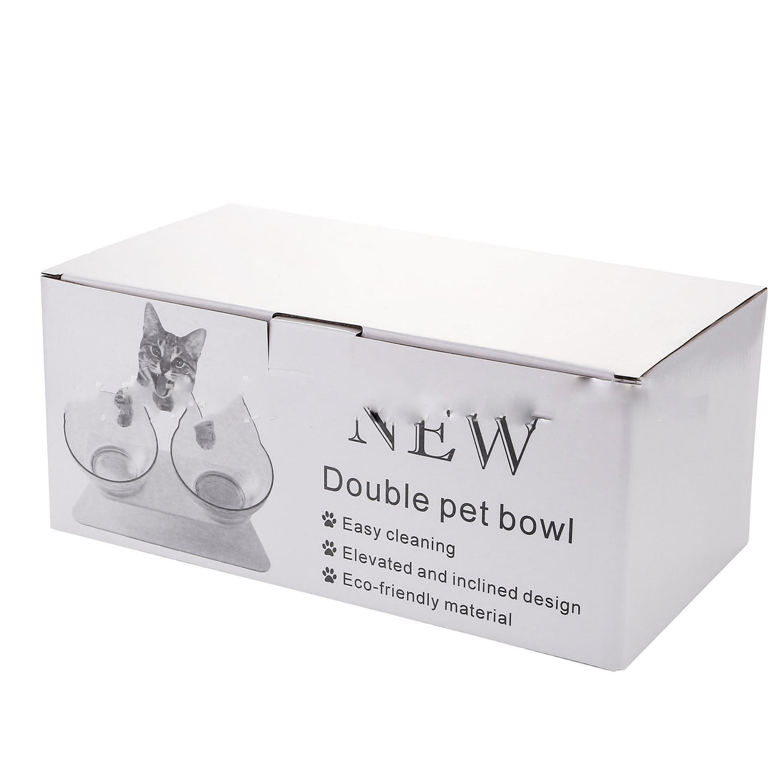 Non-Slip Raised Pet Double Bowl Food Feeder Cervical Protection