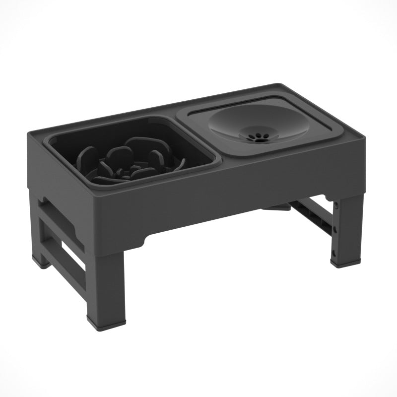 Adjustable Stainless Pet Double Bowl Elevated Food and Water Feeder