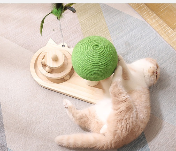 Pet Scratching Post Toy Furniture With Sisal Balls Claw Scratcher