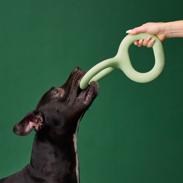 Rubber Pet Bite Pull Toy Durable Chew Training Accessory