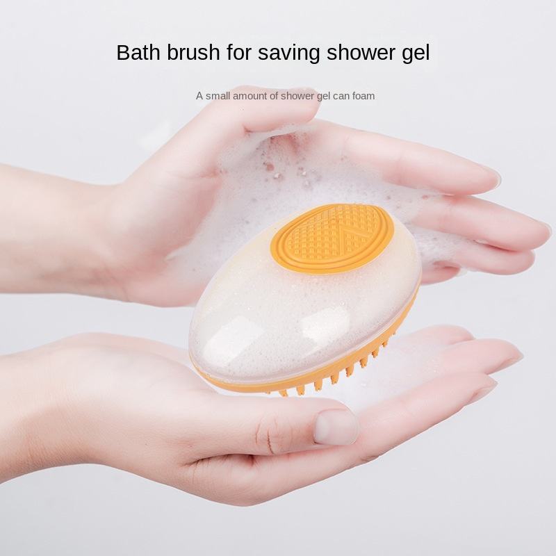 2-in-1 Pet Bath Brush and Massage Comb Soft Silicone Grooming Tool for Cats and Dogs