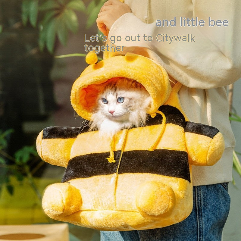 Animal-Shaped Pet Backpack Off-Shoulder Portable Bag for Cats and Dogs