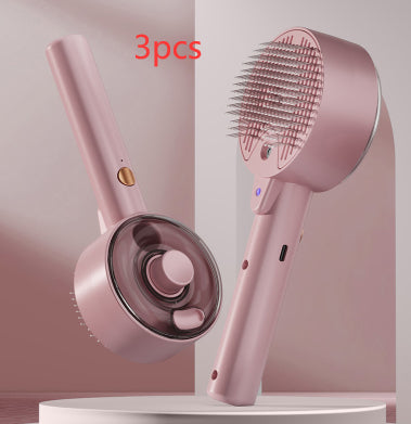 Self-Cleaning Pet Hair Remover Brush Steam Grooming Tool for Cats and Dogs