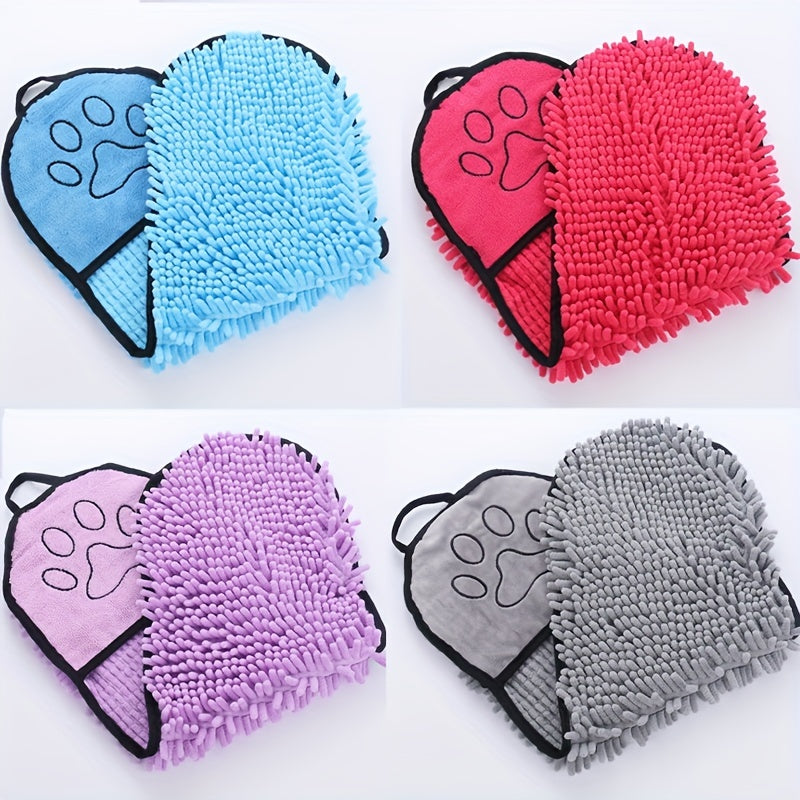 Super Absorbent Microfiber Pet Towel Quick-Drying with Hand Pockets for Dogs and Cats