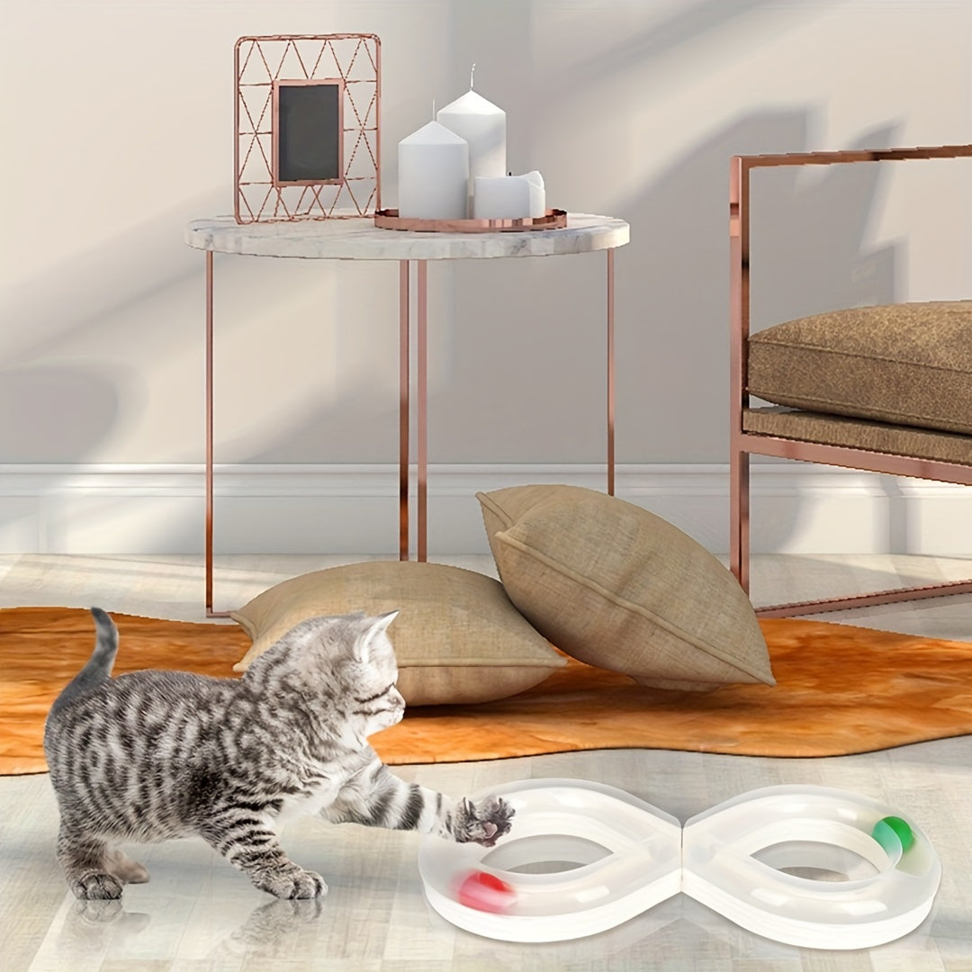 Interactive Cat Turntable Toy Track Ball for Play and Boredom Relief
