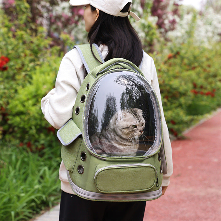 Portable Transparent Pet Backpack Space Capsule Bag for Cats and Dogs