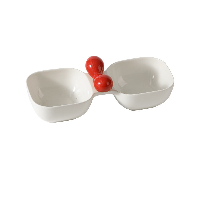 Ceramic Pet Bowl Dual Set Food and Water Bowl for Pets