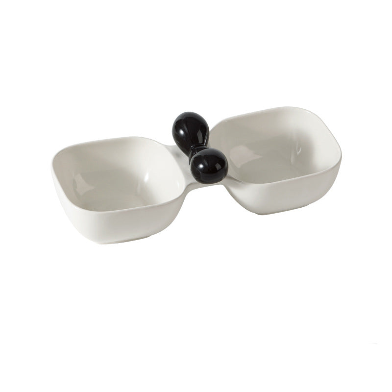 Ceramic Pet Bowl Dual Set Food and Water Bowl for Pets