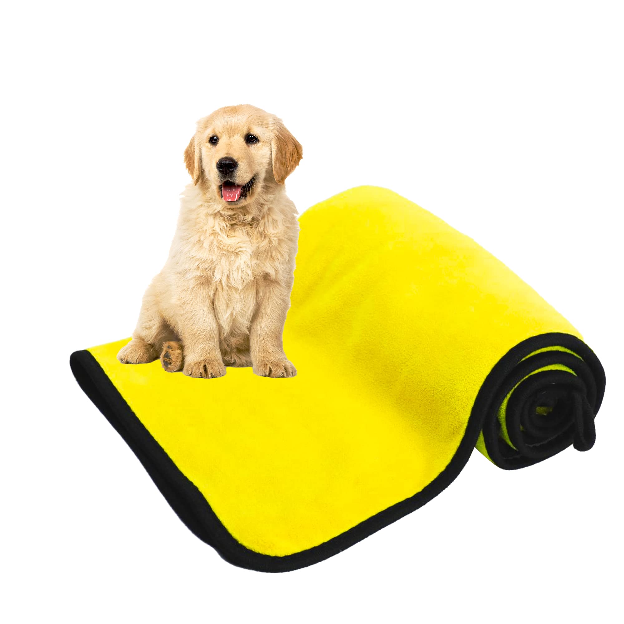 Super Absorbent Quick-Drying Microfiber Pet Towel Soft Bath Robe for Dogs and Cats