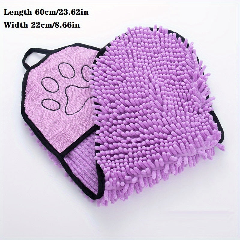 Super Absorbent Microfiber Pet Towel Quick-Drying with Hand Pockets for Dogs and Cats