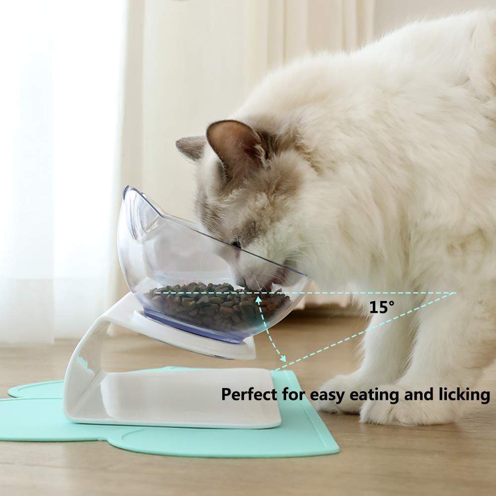 Non-Slip Raised Pet Double Bowl Food Feeder Cervical Protection