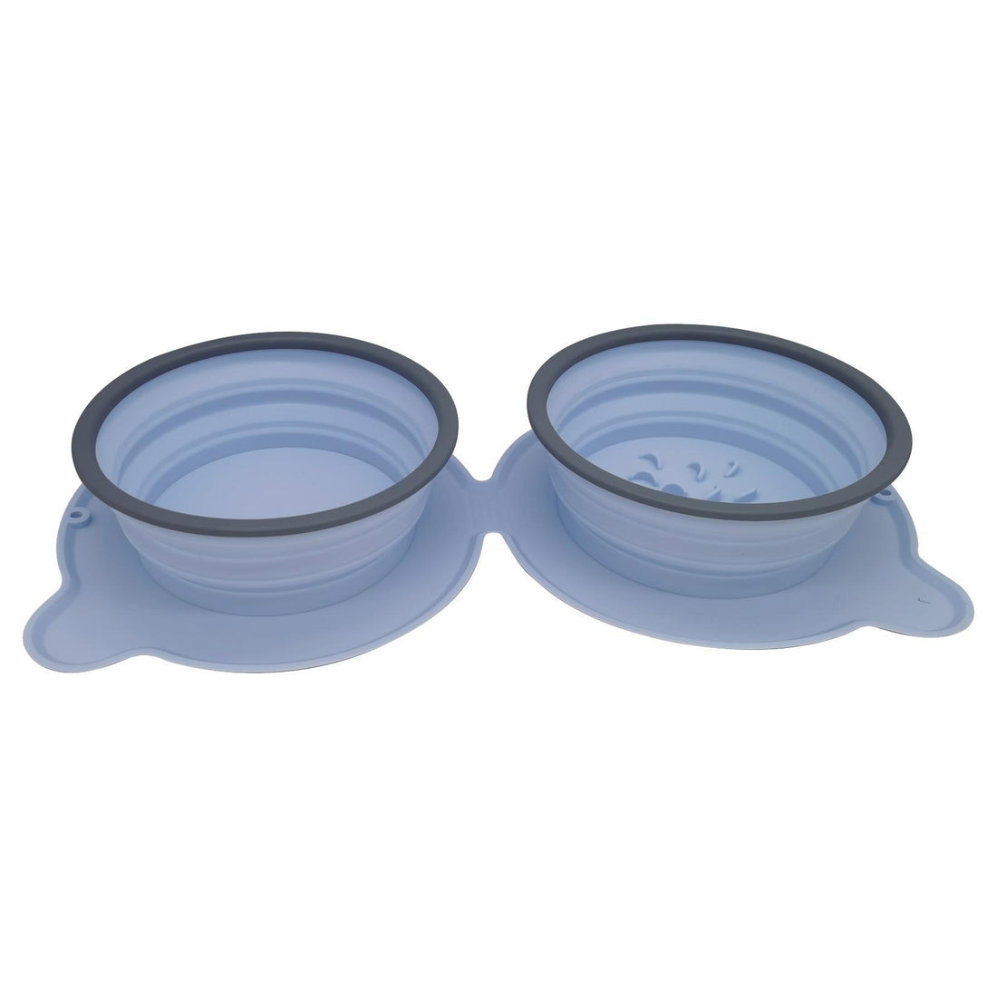 Portable Foldable Silicone Pet Double Bowl Non-Slip Travel Feeder