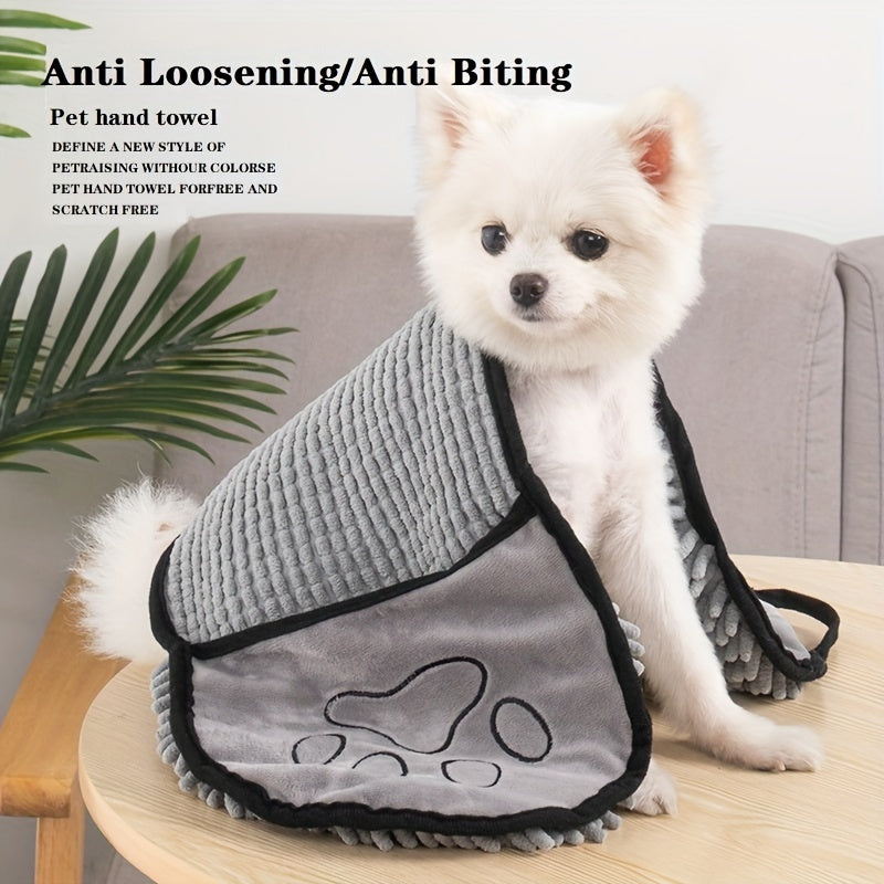Super Absorbent Microfiber Pet Towel Quick-Drying with Hand Pockets for Dogs and Cats