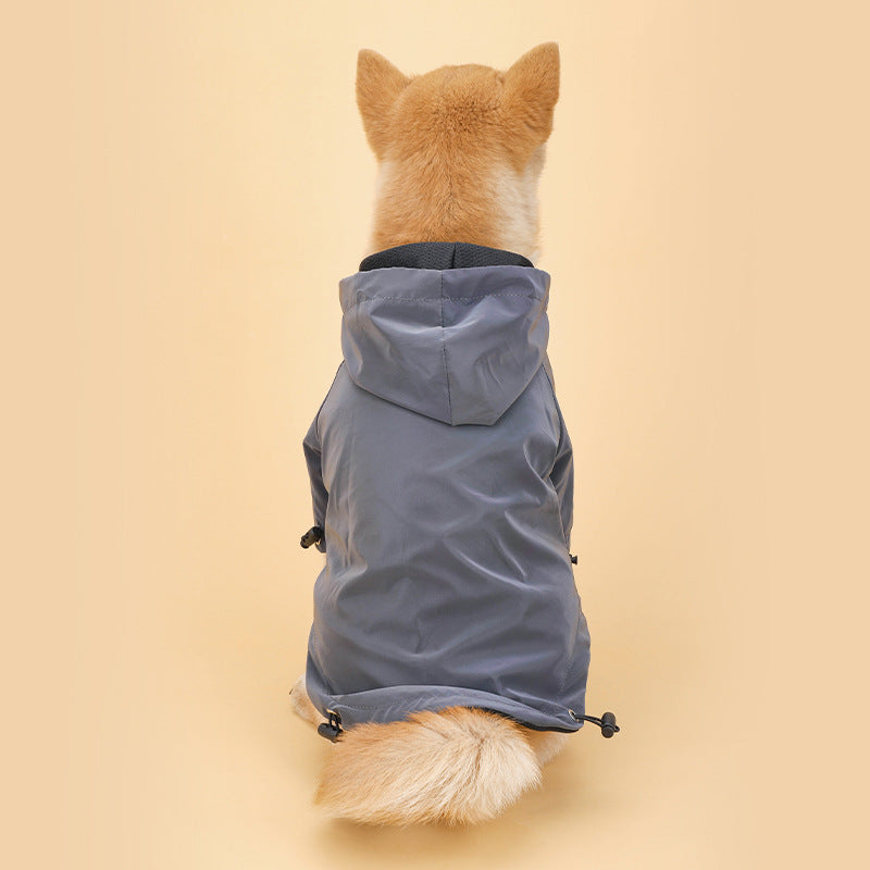 Pet Rainproof Hooded Jacket Waterproof Coat for Small and Medium Dogs