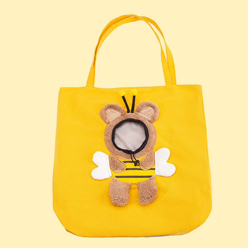 Animal-Shaped Pet Backpack Off-Shoulder Portable Bag for Cats and Dogs