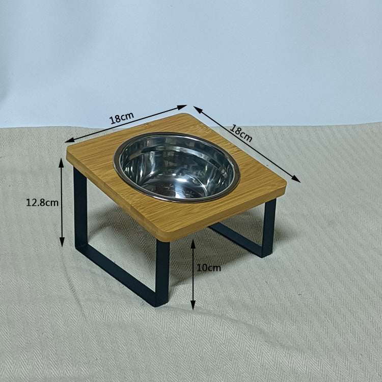 Elevated Stainless Steel Pet Bowl Large Capacity Anti-Tip Feeder