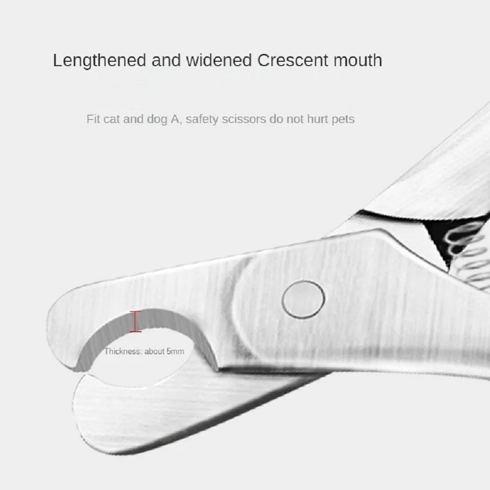 Professional Pet Nail Clipper Sharp Stainless Steel Safety Trimmer for Dogs and Cats