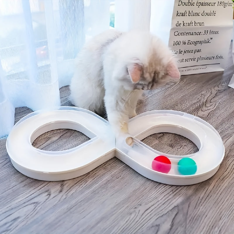 Interactive Cat Turntable Toy Track Ball for Play and Boredom Relief
