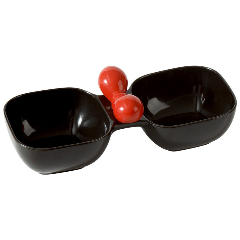 Ceramic Pet Bowl Dual Set Food and Water Bowl for Pets