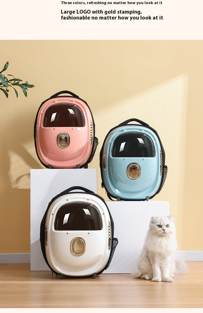 Pet Backpack with Half-Window Heating and Temperature Control Astronaut Bag