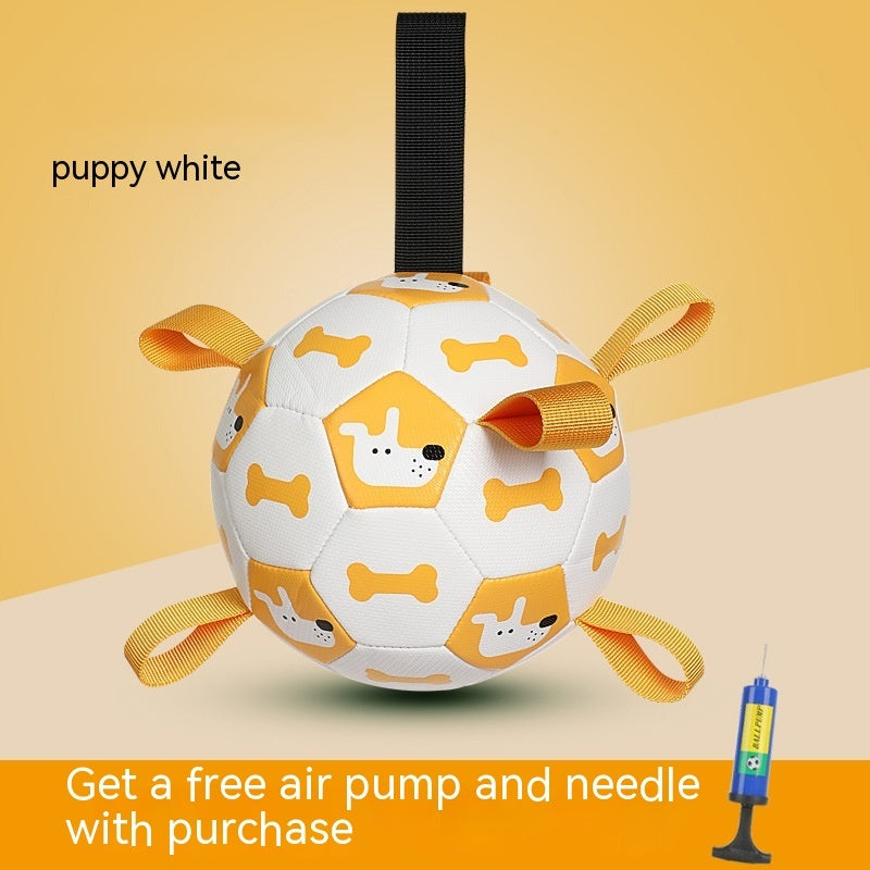 Interactive Pet Football Toy Outdoor Training Bite Resistant Chew Ball