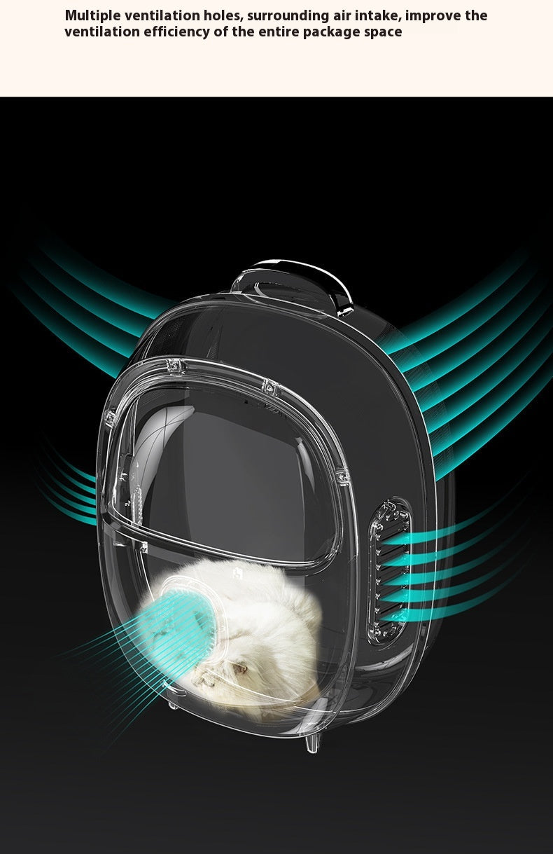 Pet Backpack with Half-Window Heating and Temperature Control Astronaut Bag
