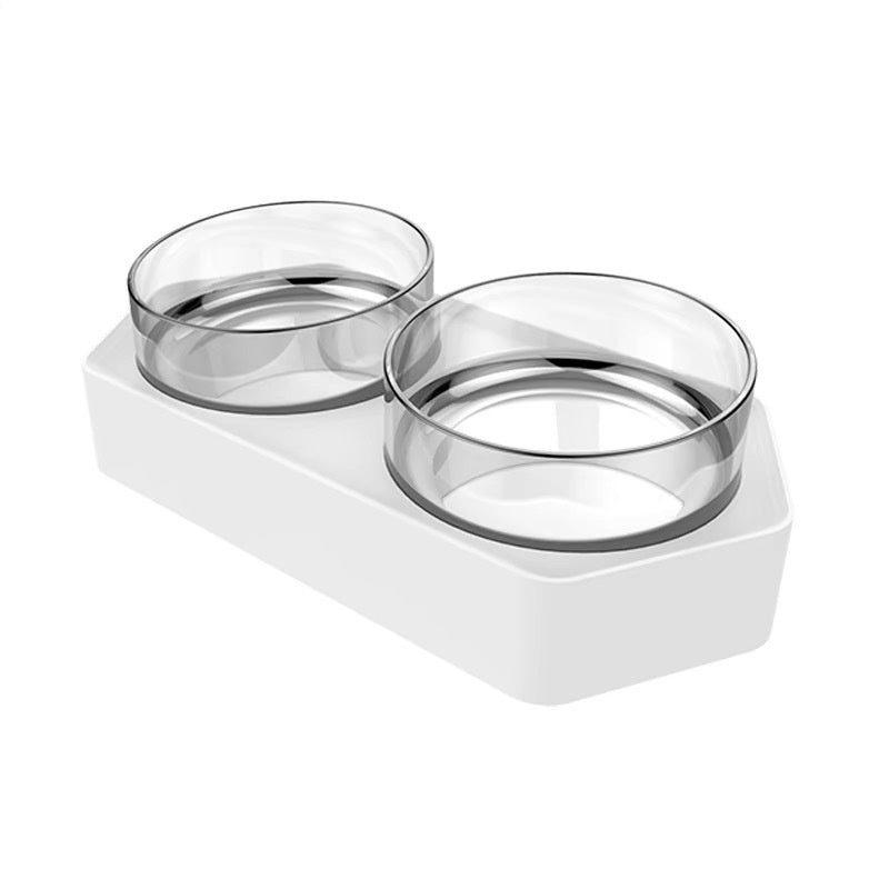Ceramic Pet Double Bowl Water and Food Holder Cervical Protection