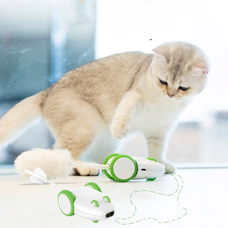 Automatic Pet Toy Anti Boredom Interactive Feather Stick Replacement Head