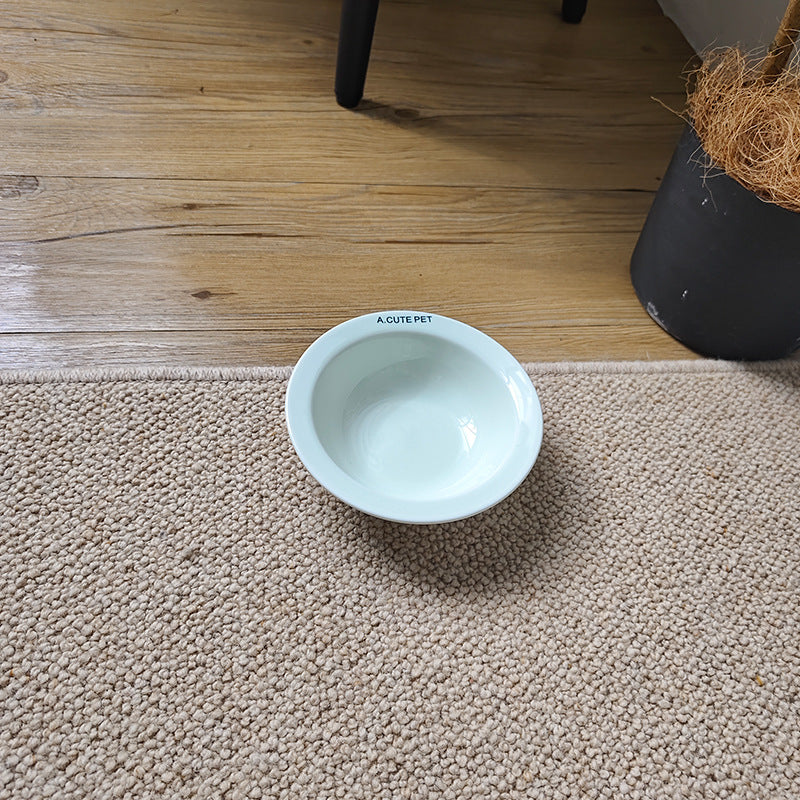 Anti-Tumble Raised Pet Double Bowl Ceramic Food and Water Holder