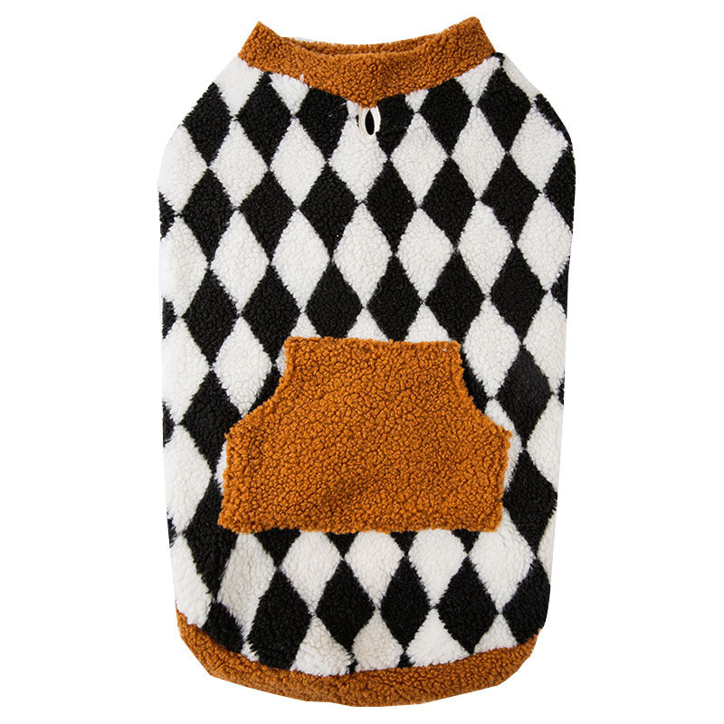 Autumn And Winter New Dog Fluffy Jacket Vest Cotton-padded Clothes Pet Clothes