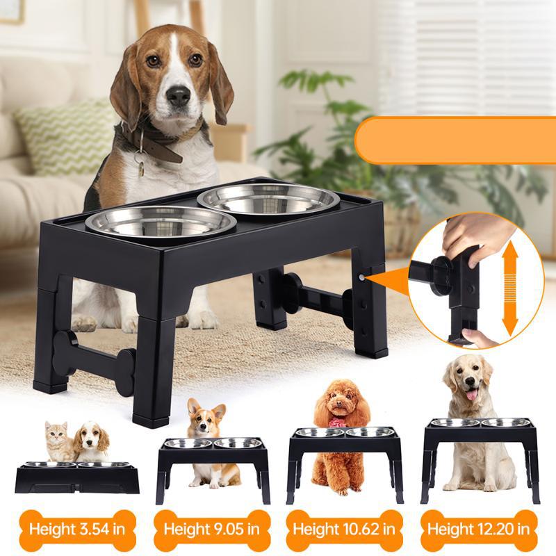 Elevated Pet Feeding Bowl Neck Protection Anti-Tumble for Medium and Large Dogs