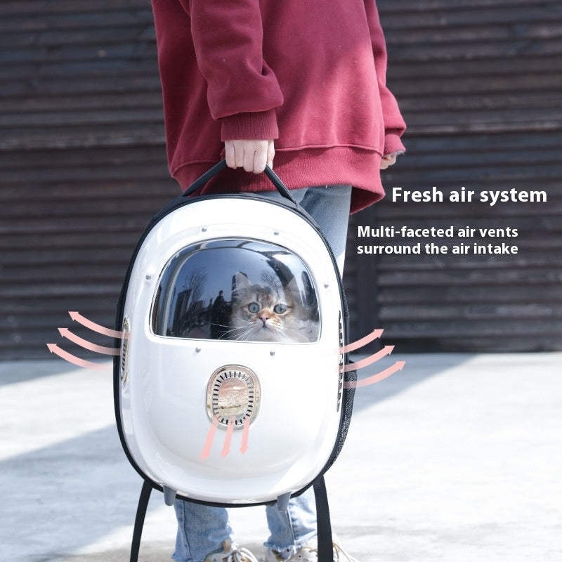 Pet Backpack with Half-Window Heating and Temperature Control Astronaut Bag
