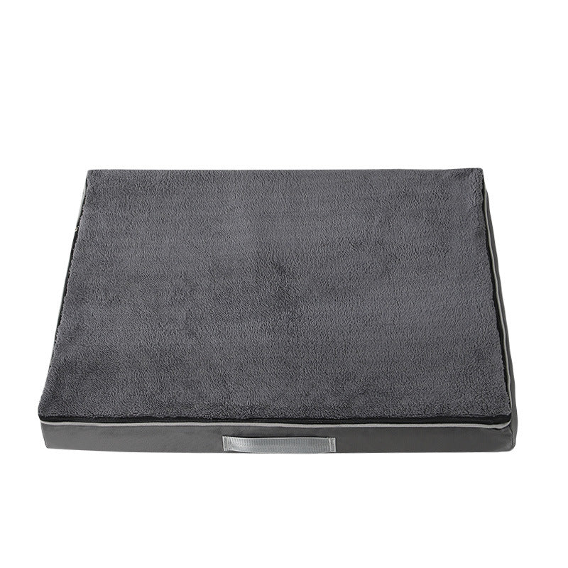 Large Plush Pet Bed Memory Foam Removable Washable Nonslip Mat