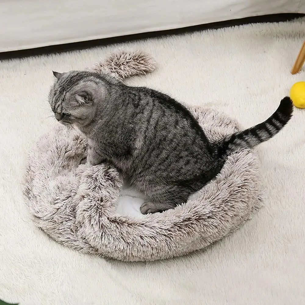 Plush Pet Hideout House Winter Warm Sleeping Bed Small Animal Nest