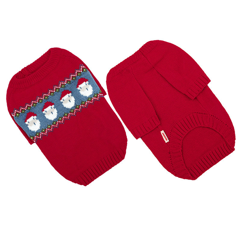 Pet Christmas Sweater Festive Clothes for Dogs and Cats