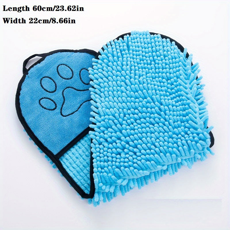 Super Absorbent Microfiber Pet Towel Quick-Drying with Hand Pockets for Dogs and Cats