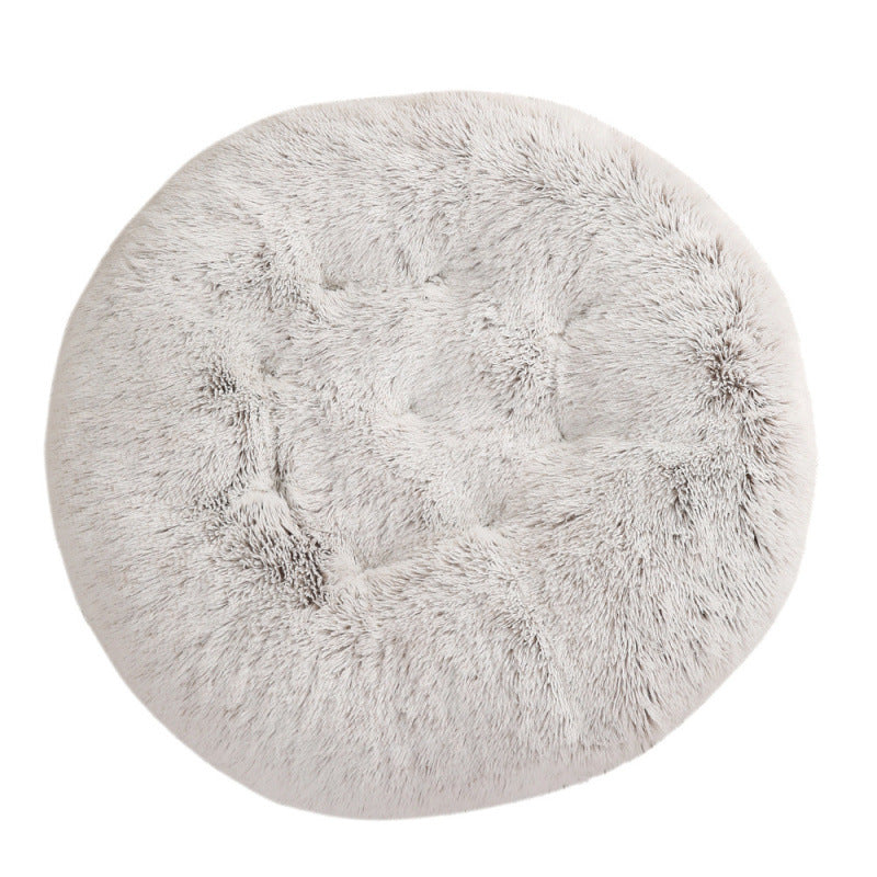 Round Pet Mat Dog Bed Plush Warm Sleep Dog Bed Cathouse Doghouse