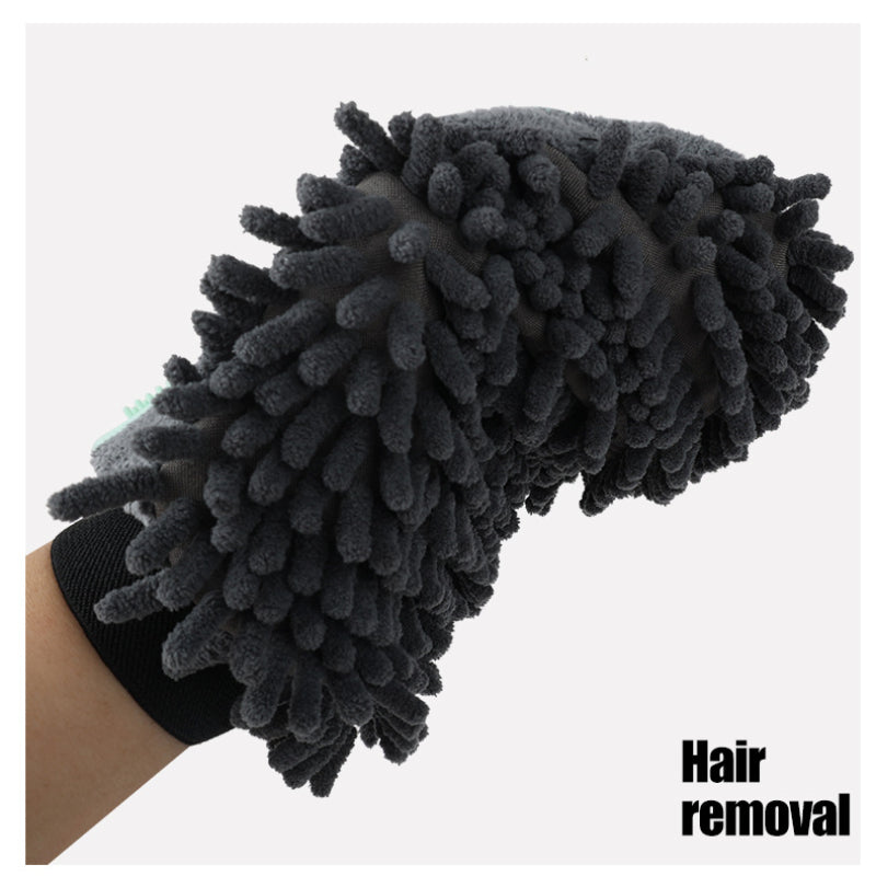 2-in-1 Pet Bathing Brush and Grooming Glove for Brushing, Massaging, and Drying Dogs and Cats