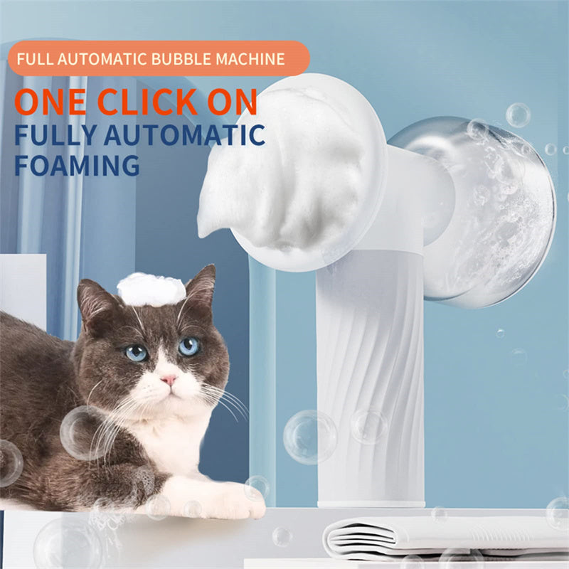 Automatic Foaming Pet Bath Brush with Soap Dispenser Electric Grooming and Massage Tool for Dogs and Cats